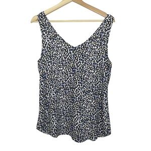 Chiffon Cheetah Sleeveless Blouse